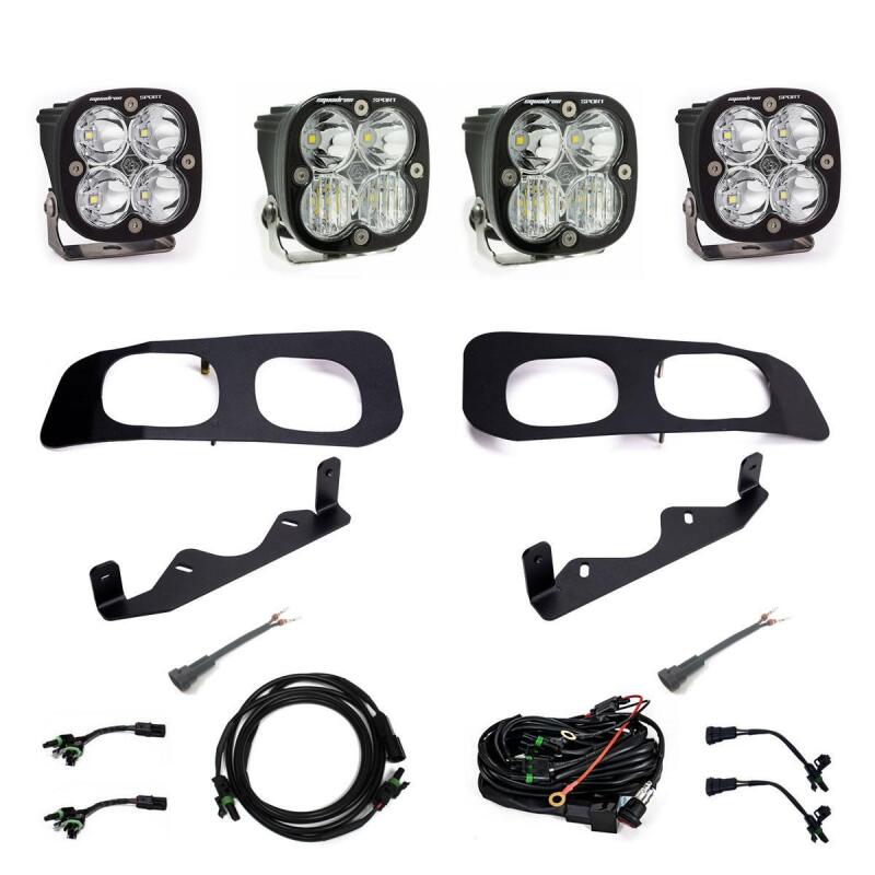 Ford F-350 Fog Light Pocket Kit - Baja Designs - Squadron Sport Dual Fog Pocket - `23-`27